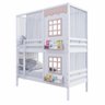 Beliche Casinha Reta com 02 Janelas e Cortina Madeira Maciça Branco/ Rosa Housin - 2