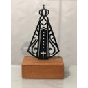 Ver imagem 4 de Escultura Nossa senhora de Aparecida em ferro e Madeira
