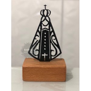 Escultura Nossa senhora de Aparecida em ferro e Madeira