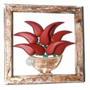 Ver imagem 1 de Quadro de pimenta cozinha decorativo em madeira artesanal