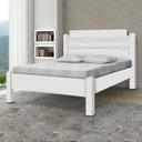 Ver imagem 1 de Cama de Casal Paris 100% MDF 158201 Branco - Gabrielli Móveis