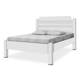 Cama de Casal Paris 100% MDF 158201 Branco - Gabrielli Móveis - 2 Cama de Casal Paris 100% MDF 158201 Branco - Gabrielli Móveis - 2