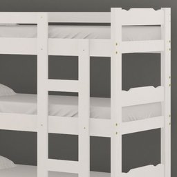 Treliche Solteiro Madeira Maciça Branca Esmeralda - 3 Treliche Solteiro Madeira Maciça Branca Esmeralda - 3