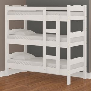 Treliche Solteiro Madeira Maciça Branca Esmeralda