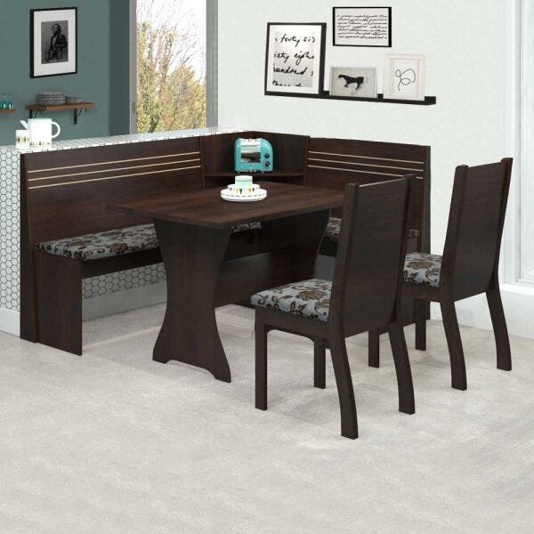 Canto Alemão Bis 5 Lugares 11679 Ameixa/Cobre - Mobilarte Móveis