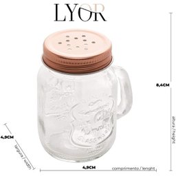 POTE DE VIDRO ROSE 130ml - 2