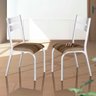 Conjunto 2 Cadeiras Aço Branco Capuccino Luna Ciplafe - 1