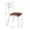Conjunto 2 Cadeiras Aço Branco Capuccino Luna Ciplafe - 4
