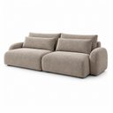Ver imagem 2 de Sofá Cama Modular Orgânico Retrátil 4 Lugares 250cm com Base em Madeira Maciça Oxford