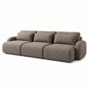 Ver imagem 2 de Sofá Cama Modular Orgânico Retrátil 4 Lugares 250cm Base Madeira Maciça Oxford