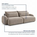 Ver imagem 6 de Sofá Cama Modular Orgânico Retrátil 4 Lugares 250cm com Base em Madeira Maciça Oxford
