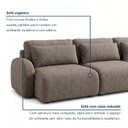 Ver imagem 7 de Sofá Cama Modular Orgânico Retrátil 4 Lugares 250cm Base Madeira Maciça Oxford