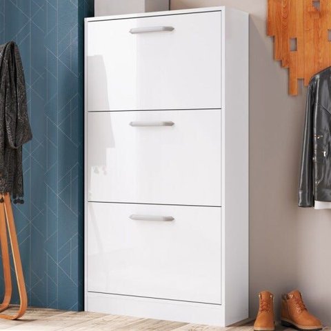 Sapateira 3 Gavetas RP1300 Branco - Decibal Móveis