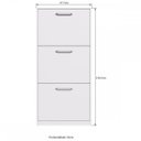 Ver imagem 4 de Sapateira Vertical 70cm 3 Portas 3 Prateleiras para 16 Pares RP1300 Branco - Decibal