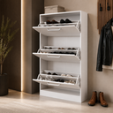 Ver imagem 5 de Sapateira Vertical 70cm 3 Portas 3 Prateleiras para 16 Pares RP1300 Branco - Decibal