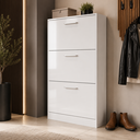 Ver imagem 1 de Sapateira Vertical 70cm 3 Portas 3 Prateleiras para 16 Pares RP1300 Branco - Decibal