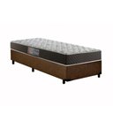 Ver imagem 1 de Cama Box Solteiro Colchão Mola Ensacada Belos Sonhos + Box Suede 60x88x188:marrom
