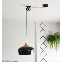 Roldana Decorativa Para Pendente -Toque 3D: Preto - 1