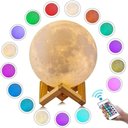 Ver imagem 3 de Luminaria 3d Touch Lua Cheia Abajur Led Decoracao Usb Rgb C/ Controle