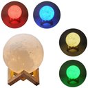 Ver mais imagens de Luminaria 3d Touch Lua Cheia Abajur Led Decoracao Usb Rgb C/ Controle