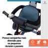 Triciclo Carrinho de Passeio Infantil com Capota Porta Objetos até 50kg Empurrador Haste - 5