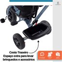 Ver imagem 7 de Triciclo Carrinho de Passeio Infantil com Capota Porta Objetos até 50kg Empurrador Haste