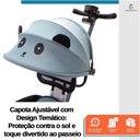 Ver imagem 4 de Triciclo Carrinho de Passeio Infantil com Capota Porta Objetos até 50kg Empurrador Haste