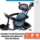Ver imagem 2 de Triciclo Carrinho de Passeio Infantil com Capota Porta Objetos até 50kg Empurrador Haste