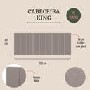 Ver imagem 3 de Cabeceira King 200x60 Cama Box Modulada Reta Linho Castor
