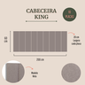 Cabeceira King 200x60 Cama Box Modulada Reta Linho Castor - 3