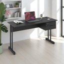 Ver imagem 1 de Mesa Escrivaninha Home Office Ecos 120 Cm 2 Gavetas - Preto - 100 Cm