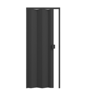 Porta Sanfonada de Correr Preto C/ Trinco Moderno - 210cm - 60cm - Permatti