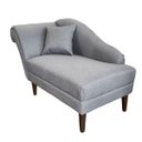 Ver imagem 2 de Recamier Divã Olivia 1,30cm Linho Cinza - Dominic Decor