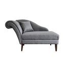 Ver imagem 1 de Recamier Divã Olivia 1,30cm Linho Cinza - Dominic Decor