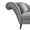Ver imagem 3 de Recamier Divã Olivia 1,30cm Linho Cinza - Dominic Decor
