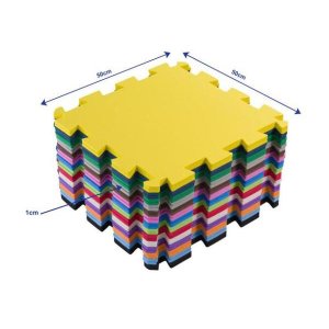 kit com 10 Tatame Infantil Colorido 50x50 10mm EVA