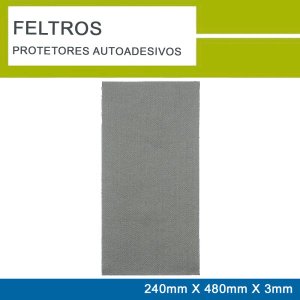 FELTRO PLACA CINZA AUTO ADESIVO 240X480X3 MM