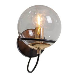 Arandela Canela Preta Cúpula Globo Vidro Transparente E14 DG002 St2216 - 6