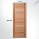 Ver imagem 2 de Folha de Porta Maciça em Eucalipto Acabamento Natural 210x82cm PM94 Talismã Cruzeiro Portas