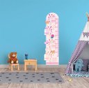 Ver imagem 2 de Adesivo Decorativo Infantil Régua Crescimento - Gaiola, Pássaros Rosa
