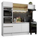 Ver imagem 3 de Armário de Cozinha Completa 240cm Branco Diamante Madesa 02