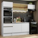 Ver imagem 1 de Armário de Cozinha Completa 240cm Branco Diamante Madesa 02