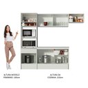 Ver imagem 7 de Armário de Cozinha Completa 240cm Branco Diamante Madesa 02