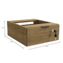 Ver imagem 2 de Gaveteiro de Mesa 1 Gaveta com Chave Estilo Industrial 36cm Li005 Kappesberg Crome - Freijó