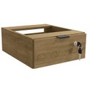 Ver imagem 1 de Gaveteiro de Mesa 1 Gaveta com Chave Estilo Industrial 36cm Li005 Kappesberg Crome - Freijó