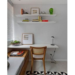Bancada Suspensa 100% MDF 120x40x3cm Branco Fosco - 1