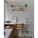 Ver imagem 1 de Bancada Suspensa 100% MDF 120x40x3cm Branco Fosco