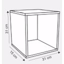 Ver imagem 2 de Kit 3 Nichos Decorativo Quadrado 31x31x15 Branco