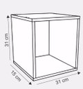 Ver imagem 2 de Kit 3 Nichos Decorativo Quadrado 31x31x15 Branco