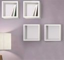 Ver imagem 4 de Kit 3 Nichos Decorativo Quadrado 31x31x15 Branco